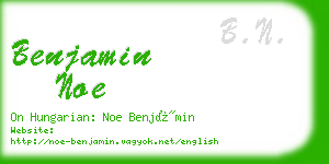 benjamin noe business card